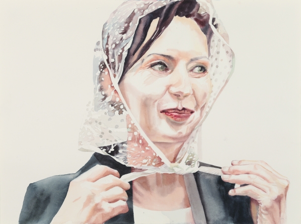 Unter der Haube1 2013_Aquarell_36  49 cm_345 Euro_©_Mona_Wolfs